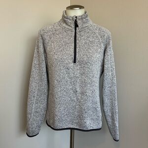 Avalanche Women's Heather Gray Quarter-Zip Fleece Pullover Sweater